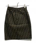 FENDI JEANSフェンディ ジーンズ）の古着「ズッカ柄スカート」｜ブラウン