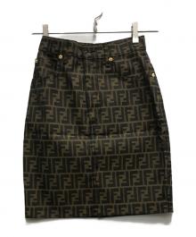 FENDI JEANS（フェンディ ジーンズ）の古着「ズッカ柄スカート」｜ブラウン