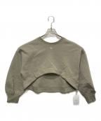 PUMA×Ameriプーマ×アメリ）の古着「クロップド丈ロゴスウェット」｜ベージュ