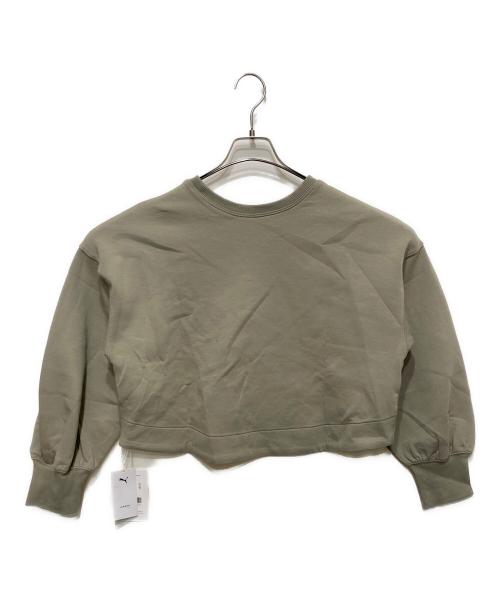 PUMA（プーマ）PUMA (プーマ) Ameri (アメリ) クロップド丈ロゴスウェット ベージュ サイズ:Ｍの古着・服飾アイテム