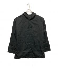 s'yte（サイト）の古着「30年代 バーバリー コーマ糸 裾コード フード シャツ ブルゾン」｜ブラック