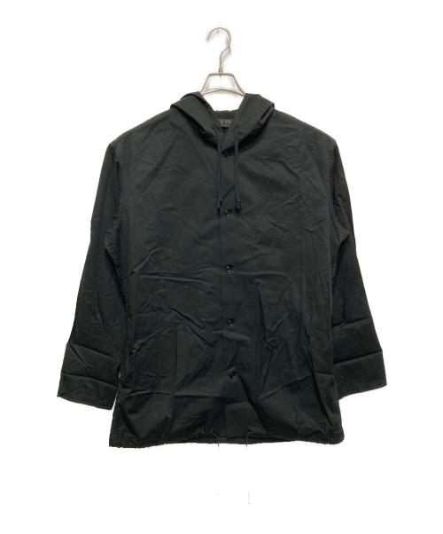 s'yte（サイト）s'yte (サイト) 30年代 バーバリー コーマ糸 裾コード フード シャツ ブルゾン ブラック サイズ:3の古着・服飾アイテム