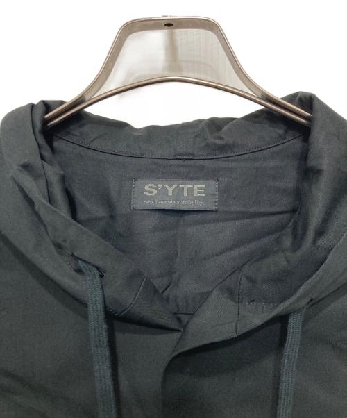 s'yte（サイト）s'yte (サイト) 30年代 バーバリー コーマ糸 裾コード フード シャツ ブルゾン ブラック サイズ:3の古着・服飾アイテム