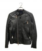 DSQUARED2ディースクエアード）の古着「バイカーレザージャケット」｜ブラック