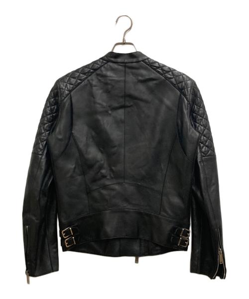 DSQUARED2（ディースクエアード）DSQUARED2 (ディースクエアード) バイカーレザージャケット ブラック サイズ:46の古着・服飾アイテム