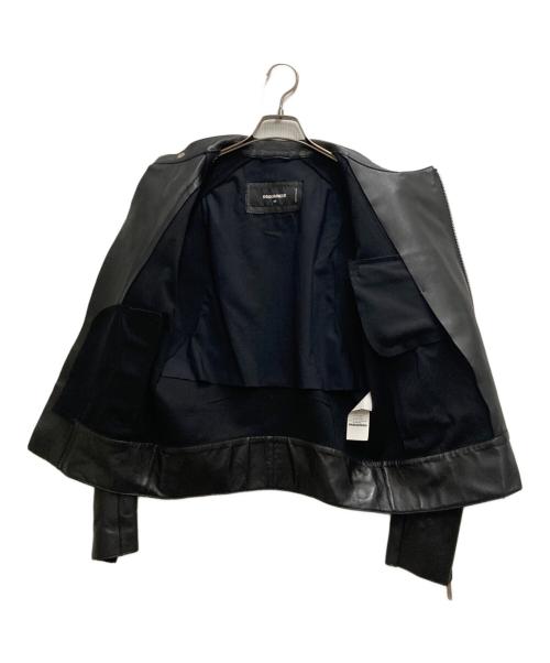 DSQUARED2（ディースクエアード）DSQUARED2 (ディースクエアード) バイカーレザージャケット ブラック サイズ:46の古着・服飾アイテム