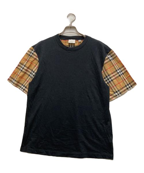 BURBERRY（バーバリー）BURBERRY (バーバリー) 切替ノバチェックTシャツ ブラック サイズ:Sの古着・服飾アイテム