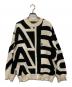 MARC JACOBS（マークジェイコブズ）の古着「THE DISTRESSED MONOGRAM OVERSIZE SWEATER」｜ブラック×ホワイト