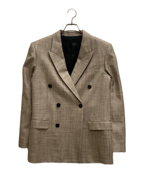 CELINE（セリーヌ）CELINE (セリーヌ) ダブルブレストピークトラベルテーラードジャケット ベージュ サイズ:34の古着・服飾アイテム