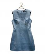 MARC JACOBSマークジェイコブス）の古着「シームド アップ サテン ドレス」｜スカイブルー