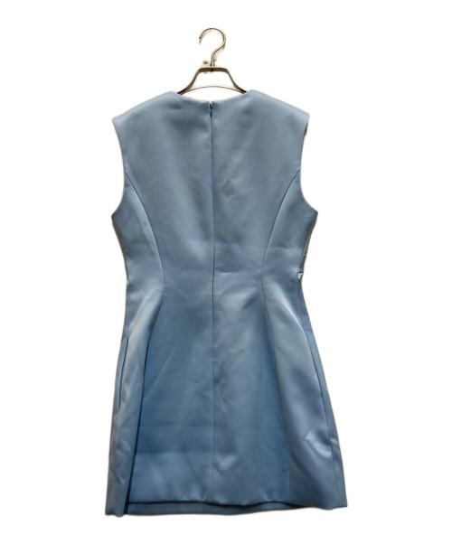 MARC JACOBS（マークジェイコブス）MARC JACOBS (マークジェイコブス) シームド アップ サテン ドレス スカイブルー サイズ:4の古着・服飾アイテム