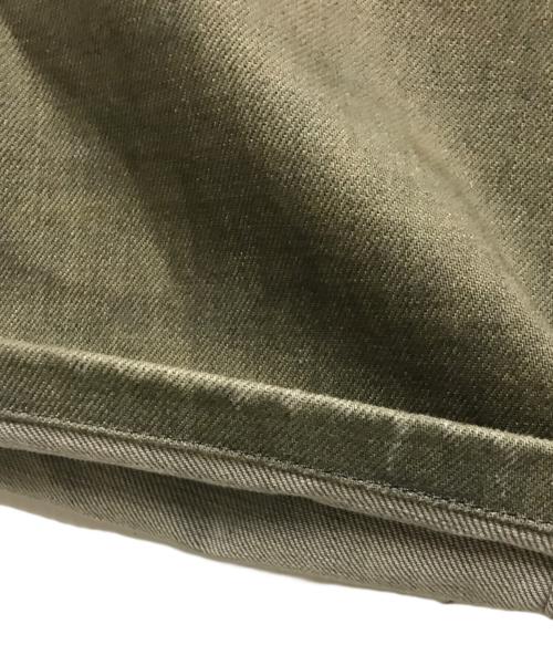 PRADA（プラダ）PRADA (プラダ) ペイント加工デニムパンツ カーキ サイズ:83.5cm (W33)の古着・服飾アイテム