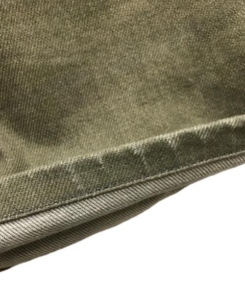 PRADA（プラダ）PRADA (プラダ) ペイント加工デニムパンツ カーキ サイズ:83.5cm (W33)の古着・服飾アイテム