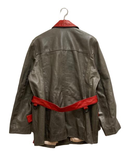 LINDER（リンダ―）LINDER (リンダ―) レザージャケット オリーブ サイズ:Ⅿの古着・服飾アイテム