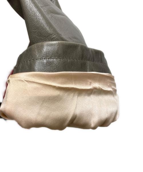 LINDER（リンダ―）LINDER (リンダ―) レザージャケット オリーブ サイズ:Ⅿの古着・服飾アイテム