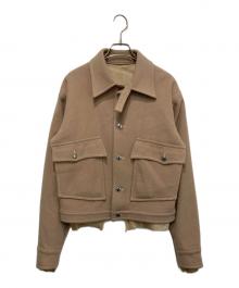 sulvam（サルバム）の古着「ウールショートブルゾン」｜ベージュ