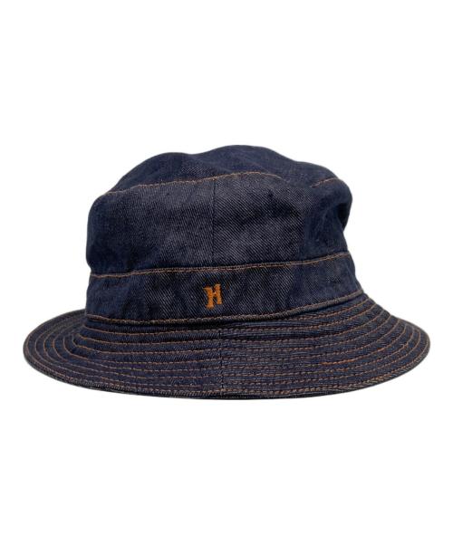 HERMES（エルメス）HERMES (エルメス) リネンインディゴバケットハット インディゴ サイズ:57の古着・服飾アイテム