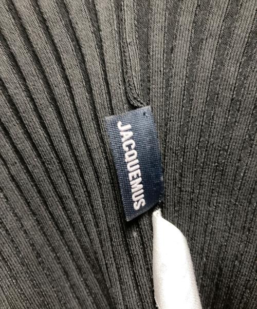 jacquemus（ジャックムス）JACQUEMUS (ジャックムス) リブショートカーディガン ブラック サイズ:36の古着・服飾アイテム