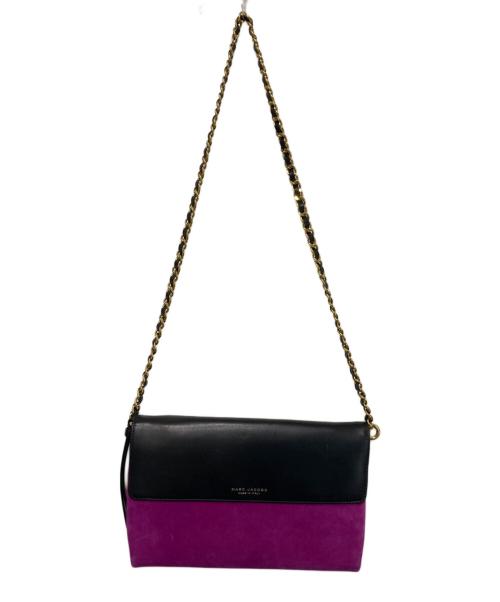 MARC JACOBS（マークジェイコブズ）MARC JACOBS (マークジェイコブズ) 2WAYバッグ ブラック×パープルの古着・服飾アイテム