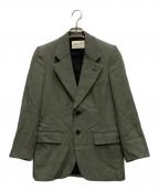 beautiful peopleビューティフルピープル）の古着「コットンウールギャバジンシングルジャケット」｜グリーン