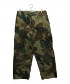 Belgium Armyベルギーアーミー）の古着「50's ブラッシュストロークカモパンツ」｜カーキ