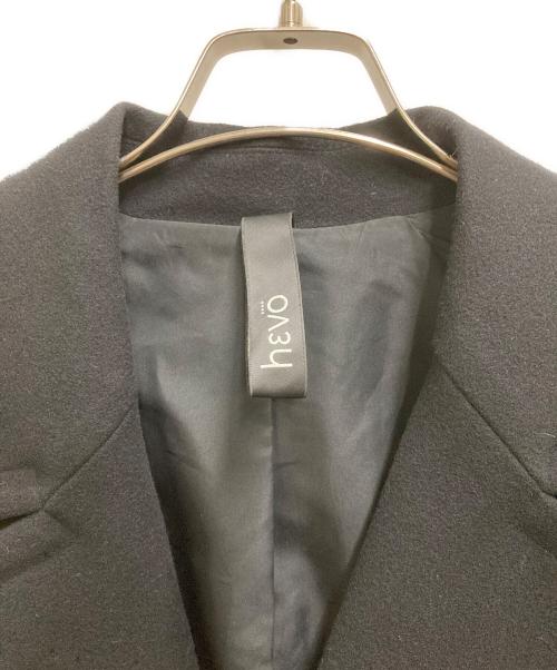 HEVO（イーヴォ）Hevo (イーヴォ) BRINDISI メルトンタイロッケンコート ブラック サイズ:48の古着・服飾アイテム