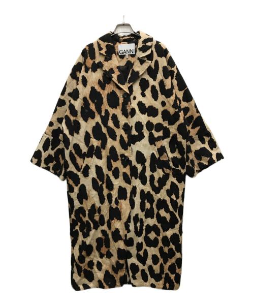 GANNI（ガニー）Ganni (ガニー) レオパードコート ベージュ×ブラック サイズ:FREEの古着・服飾アイテム
