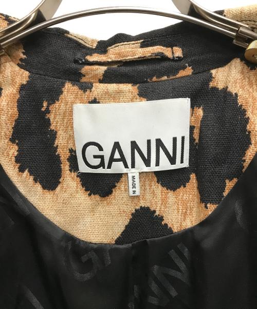GANNI（ガニー）Ganni (ガニー) レオパードコート ベージュ×ブラック サイズ:FREEの古着・服飾アイテム