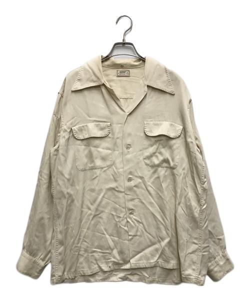 ARROW（アロー）ARROW (アロー) 50's レーヨンギャバ開襟シャツ ベージュ サイズ:16 1/2の古着・服飾アイテム