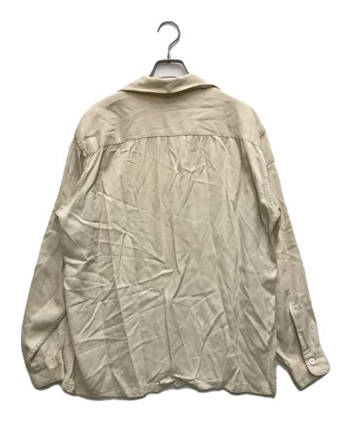 ARROW（アロー）ARROW (アロー) 50's レーヨンギャバ開襟シャツ ベージュ サイズ:16 1/2の古着・服飾アイテム