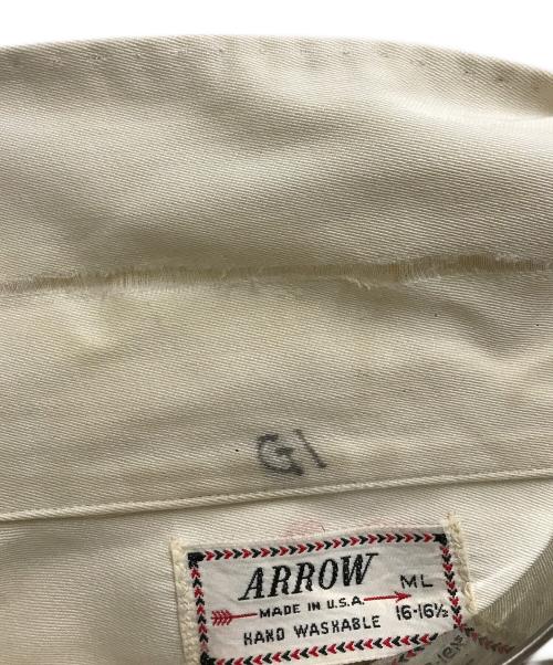 ARROW（アロー）ARROW (アロー) 50's レーヨンギャバ開襟シャツ ベージュ サイズ:16 1/2の古着・服飾アイテム