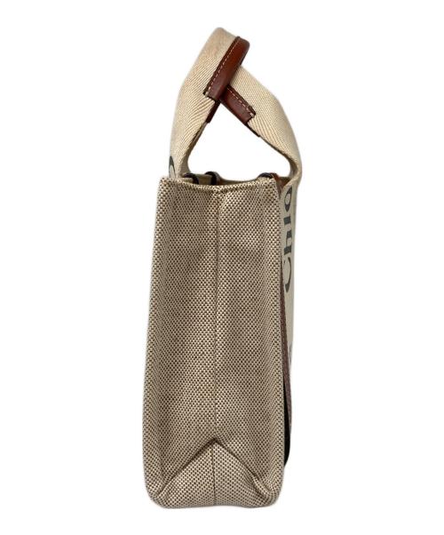 Chloe（クロエ）Chloe (クロエ) WOODY SMALL TOTE ホワイトの古着・服飾アイテム