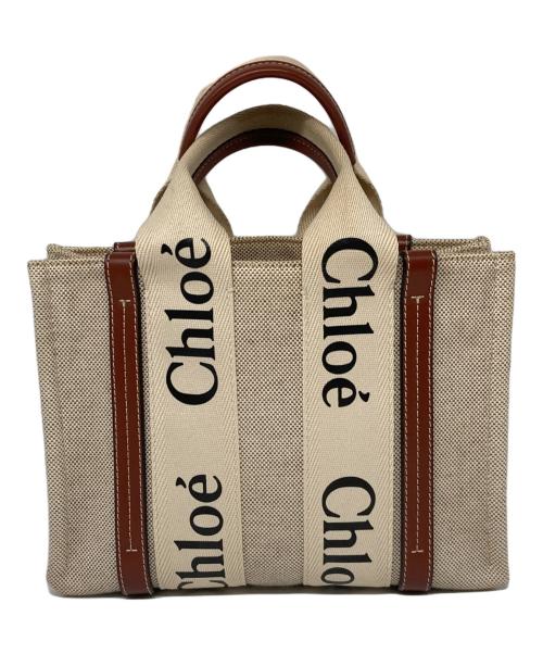 Chloe（クロエ）Chloe (クロエ) WOODY SMALL TOTE ホワイトの古着・服飾アイテム