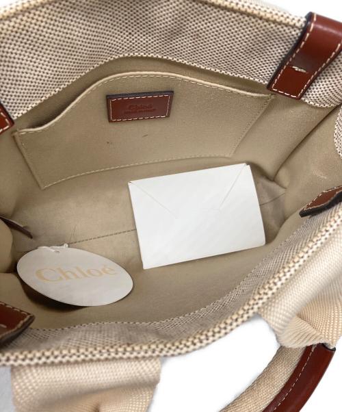 Chloe（クロエ）Chloe (クロエ) WOODY SMALL TOTE ホワイトの古着・服飾アイテム