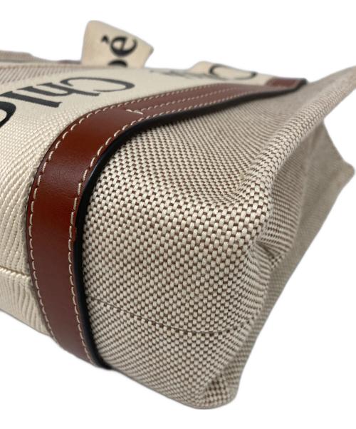 Chloe（クロエ）Chloe (クロエ) WOODY SMALL TOTE ホワイトの古着・服飾アイテム