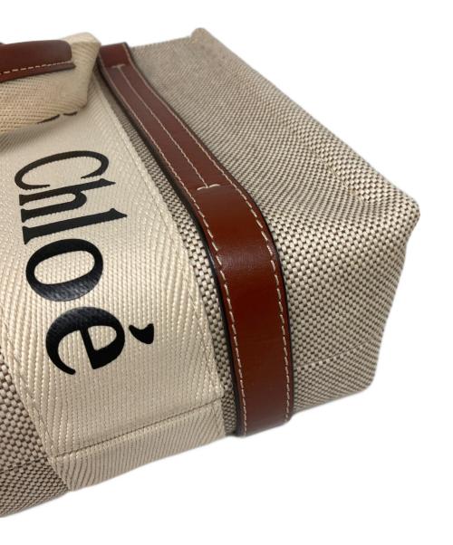 Chloe（クロエ）Chloe (クロエ) WOODY SMALL TOTE ホワイトの古着・服飾アイテム