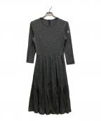 BORDERS at BALCONYボーダーズアットバルコニー）の古着「MELTON JERSEY DRESS」｜グレー