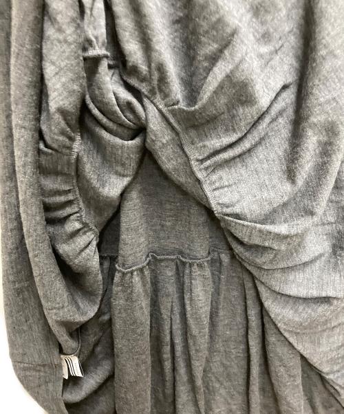 BORDERS at BALCONY（ボーダーズアットバルコニー）BORDERS AT BALCONY (ボーダーズアットバルコニー) MELTON JERSEY DRESS グレー サイズ:不明の古着・服飾アイテム