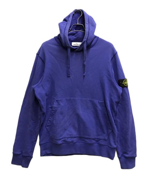 STONE ISLAND（ストーンアイランド）STONE ISLAND (ストーンアイランド) ロゴパッチプルオーバーフーディ ブルー サイズ:Lの古着・服飾アイテム
