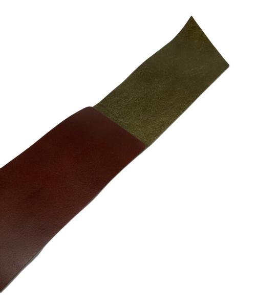 Maison Martin Margiela（メゾンマルタンマルジェラ）Maison Martin Margiela (メゾンマルタンマルジェラ) レザーベルト オリーブ サイズ:Sの古着・服飾アイテム