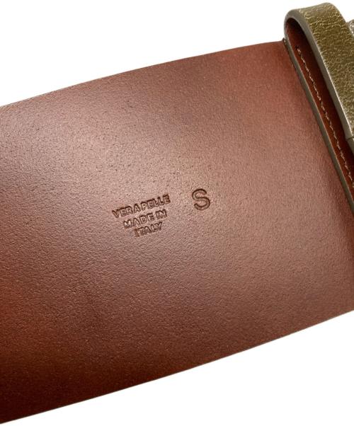 Maison Martin Margiela（メゾンマルタンマルジェラ）Maison Martin Margiela (メゾンマルタンマルジェラ) レザーベルト オリーブ サイズ:Sの古着・服飾アイテム