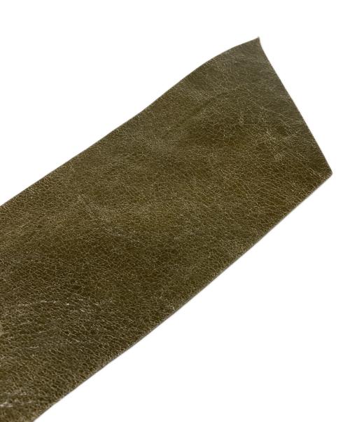 Maison Martin Margiela（メゾンマルタンマルジェラ）Maison Martin Margiela (メゾンマルタンマルジェラ) レザーベルト オリーブ サイズ:Sの古着・服飾アイテム
