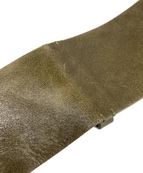 Maison Martin Margiela（メゾンマルタンマルジェラ）Maison Martin Margiela (メゾンマルタンマルジェラ) レザーベルト オリーブ サイズ:Sの古着・服飾アイテム