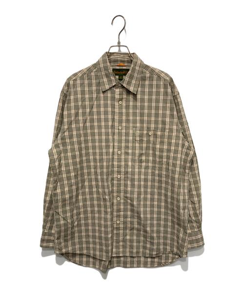 Timberland（ティンバーランド）Timberland (ティンバーランド) 90sチェックシャツ ベージュ サイズ:Ｍの古着・服飾アイテム