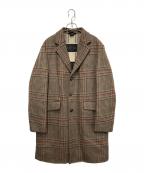 D DOT  DUEディードットドゥエ）の古着「ダウンチェックコート」｜ブラウン