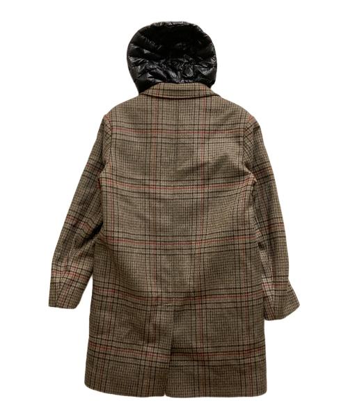 D DOT  DUE（ディードットドゥエ）D DOT  DUE (ディードットドゥエ) ダウンチェックコート ブラウン サイズ:46 未使用品の古着・服飾アイテム