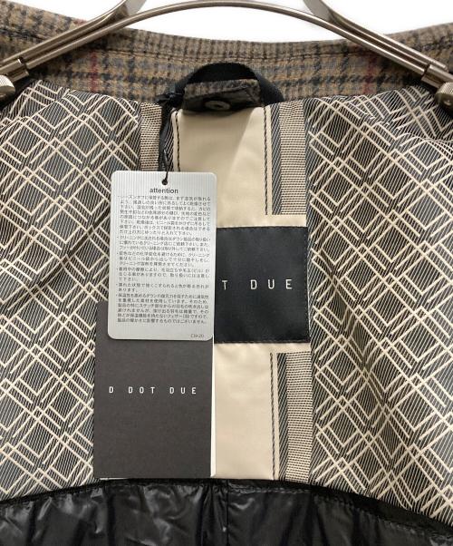 D DOT  DUE（ディードットドゥエ）D DOT  DUE (ディードットドゥエ) ダウンチェックコート ブラウン サイズ:46 未使用品の古着・服飾アイテム