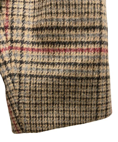 D DOT  DUE（ディードットドゥエ）D DOT  DUE (ディードットドゥエ) ダウンチェックコート ブラウン サイズ:46 未使用品の古着・服飾アイテム