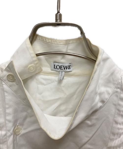 LOEWE（ロエベ）LOEWE (ロエベ) デザインシャツワンピース ホワイト サイズ:36の古着・服飾アイテム