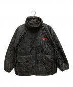 Hysteric Glamourヒステリックグラマー）の古着「GIRL WASTED刺繍 オーバーサイズブルゾン」｜ブラック